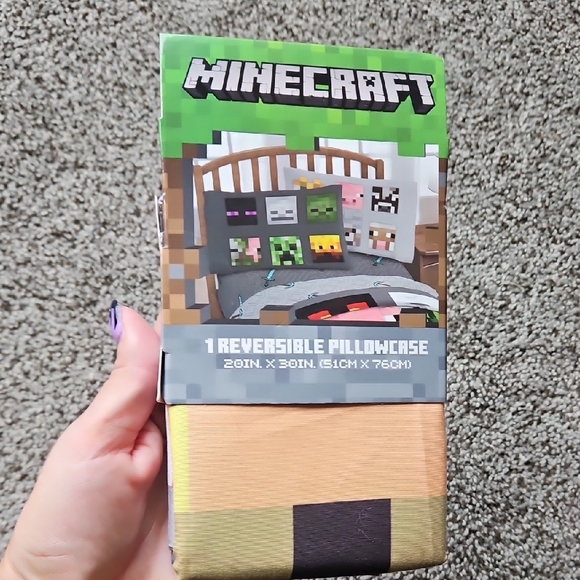 Minecraft Reversible Pillowcase - Picture 1 of 1